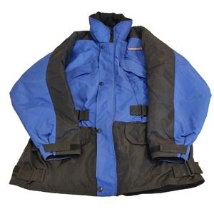 vintage Sno Rider Women's Coat Blue Size L Full Zipper Venting Outdoor Winter